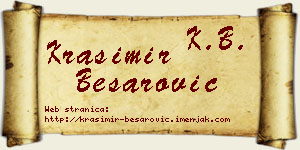 Krasimir Besarović vizit kartica